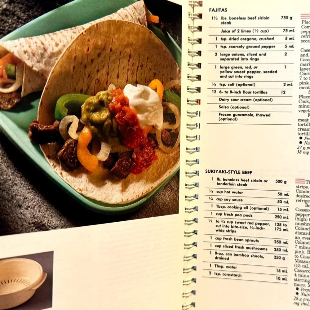 TUPPERWAVE STACK-COOKED MEALS Cookbook Vintage 1990 Microwave Menus Spiral HC. - Picture 14 of 16
